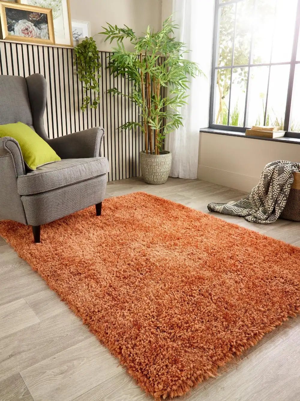 Chicago Shaggy Rug, Rust 110 x 160cm,133cm Circle,140 x 200cm,160 x 230cm,200 x 290cm,67 x 200cm,90 x 150cm