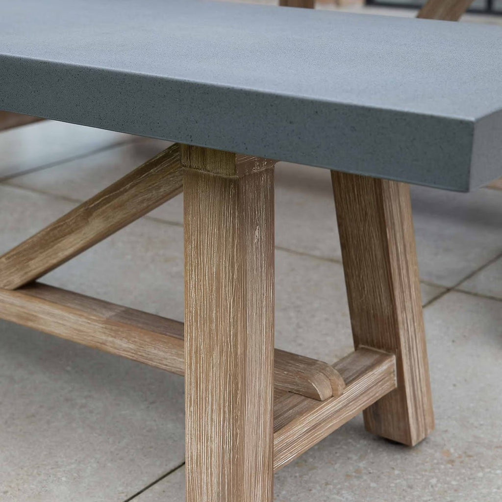 Chilford Dining Bench, Grey Slate Medium,Large