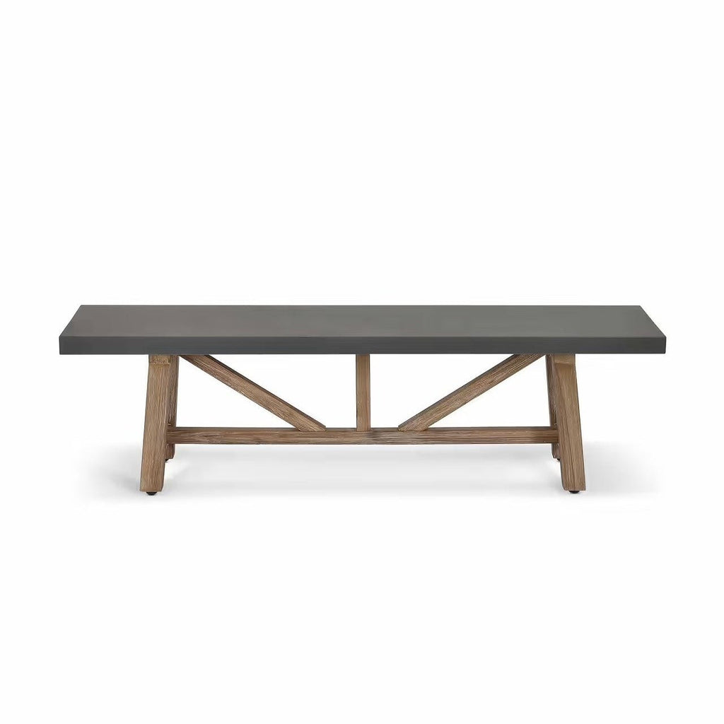 Chilford Dining Bench, Grey Slate Medium,Large