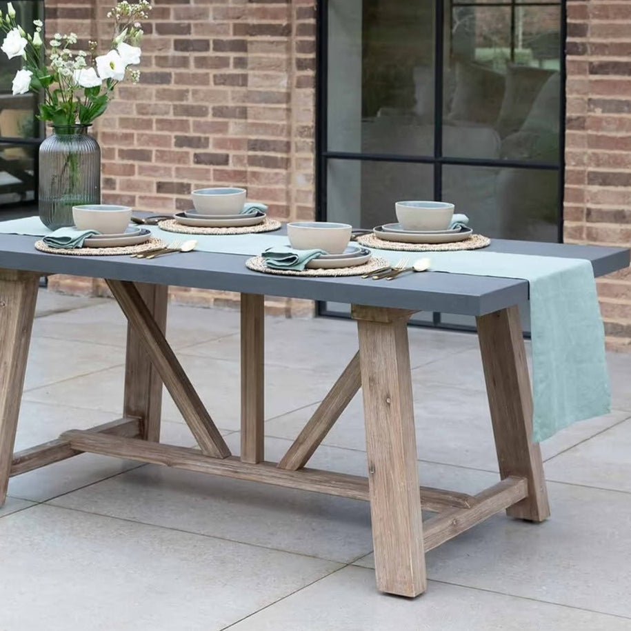 Chilford Dining Table, Grey Slate Medium,Large