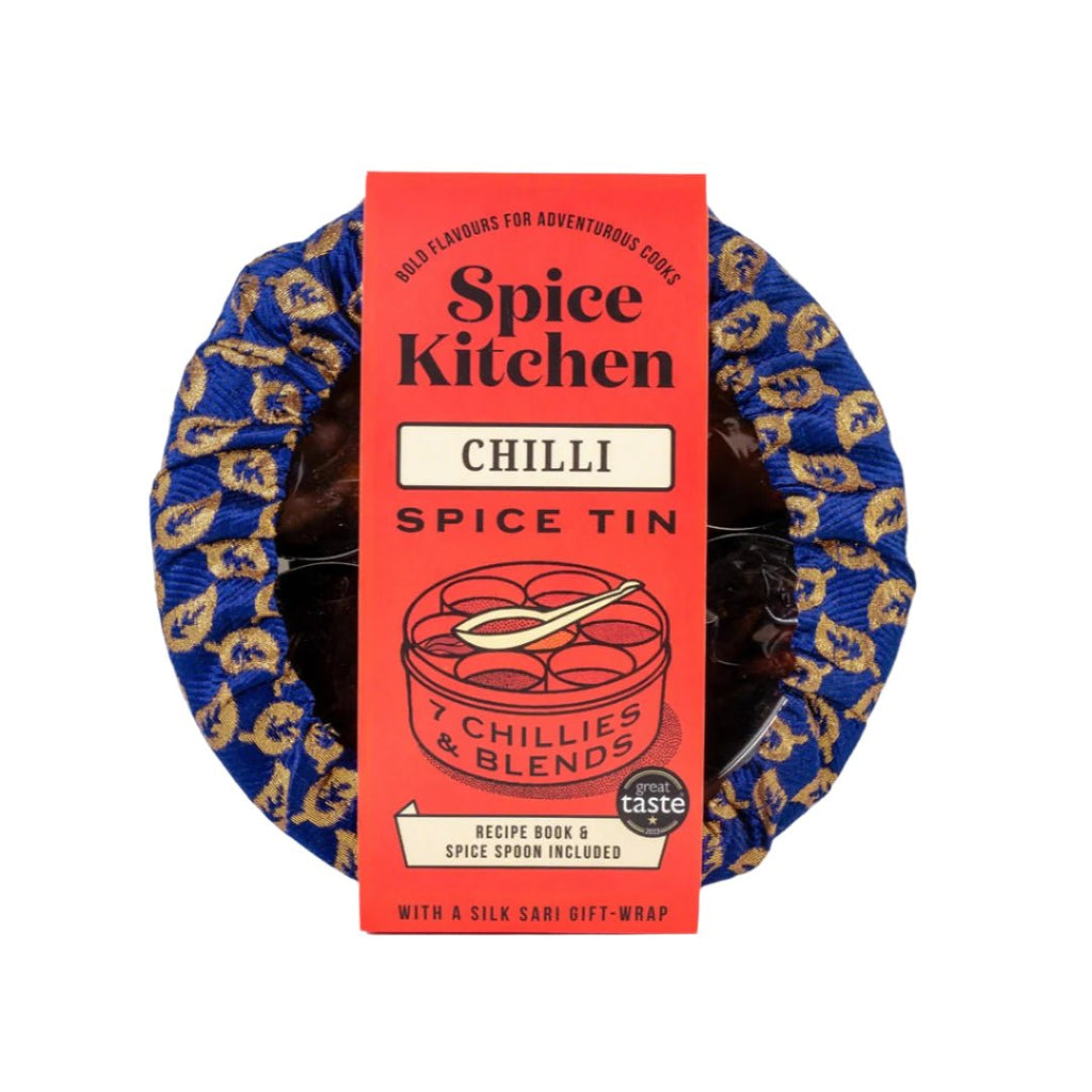 Chilli Tin with 7 Spices and Silk Sari Wrap - Angela Reed - 