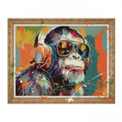 Chillin' Chimp Framed Canvas