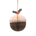 Christmas Pudding Honeycomb Paper Hanging Decoration