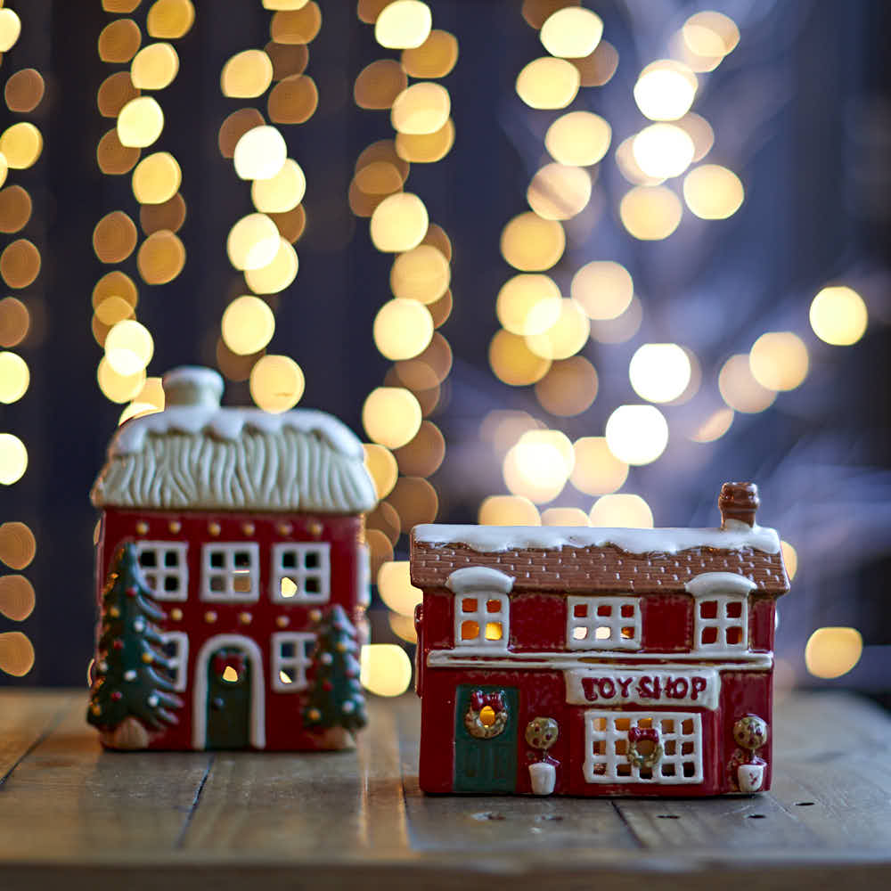 Christmas Toy Shop Tealight Holder - Angela Reed - 