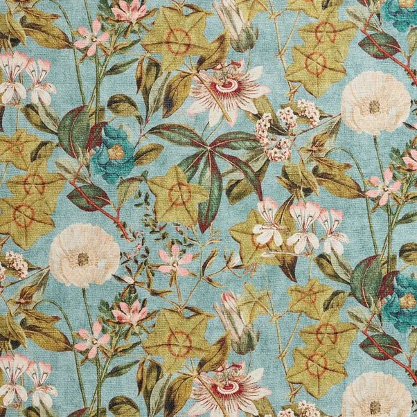 Clarke & Clarke Passiflora Washable, Mineral 76 x 150cm,120 x 170cm,152 x 230,185 x 290cm,61 x 230cm runner