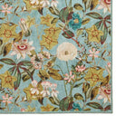Clarke & Clarke Passiflora Washable, Mineral 76 x 150cm,120 x 170cm,152 x 230,185 x 290cm,61 x 230cm runner