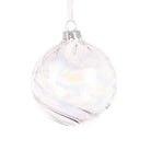 Clear Glass Ribbed Bauble, Small
