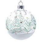 Clear Scandi Trees Glass Bauble