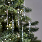 Clear Twist Icicles, Box of 6 - Angela Reed - Christmas Decorations