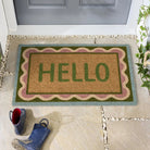 Coir Hello Scallop Door Mat - Angela Reed - 