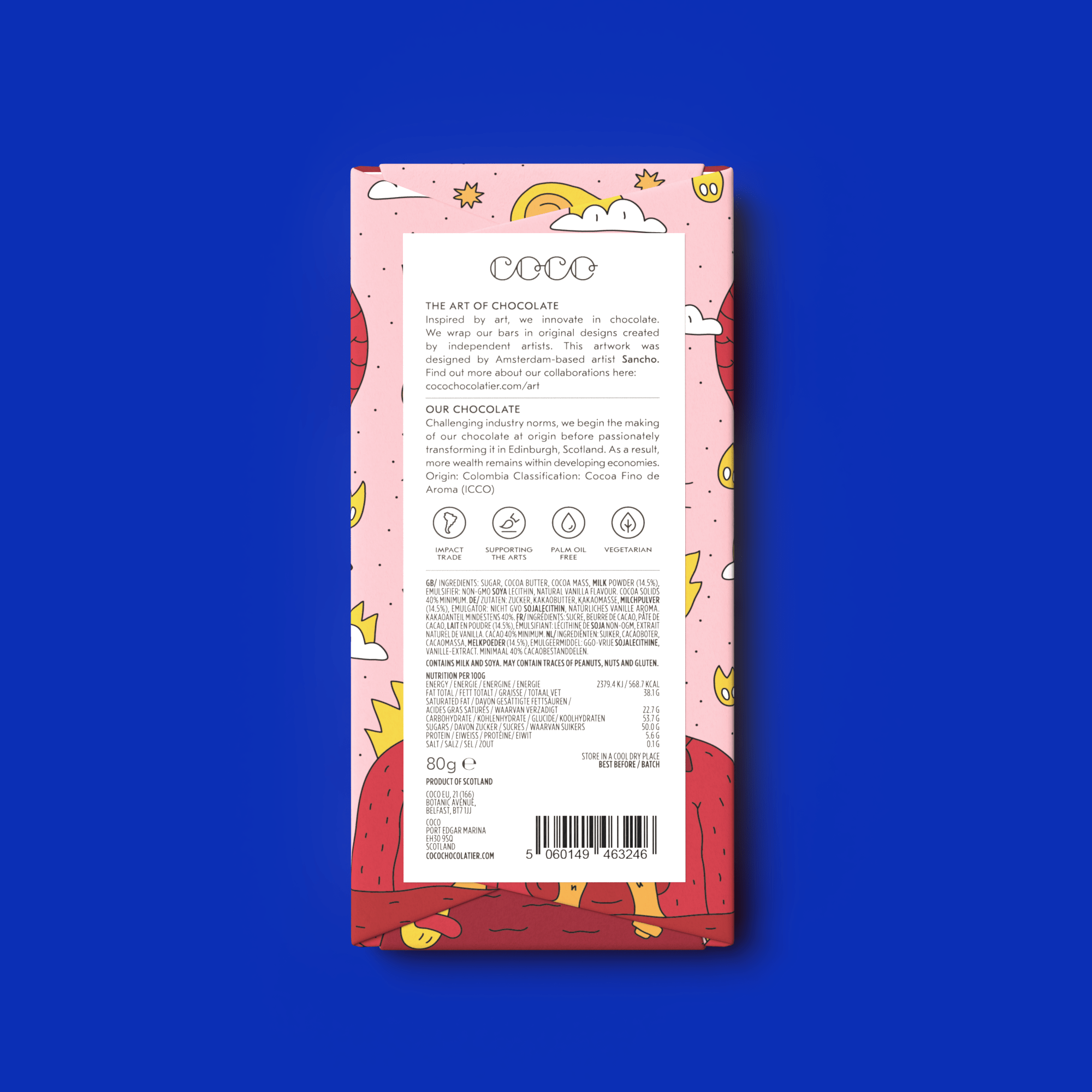 Colombian Milk Chocolate Bar, 80g