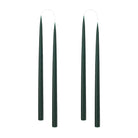 Colourful 35cm Taper Candles - 4 per gift boxa Forest Green