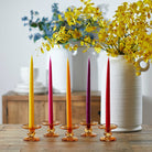 Colourful 35cm Taper Candles - 4 per gift boxa Winter Red,Cerise,Cobolt Blue,Turquoise,Lavender,Mint Green,Lime,Light Green,Rust,Yellow,Forest Green,Heather