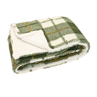 Cosy Check Throw, Olive