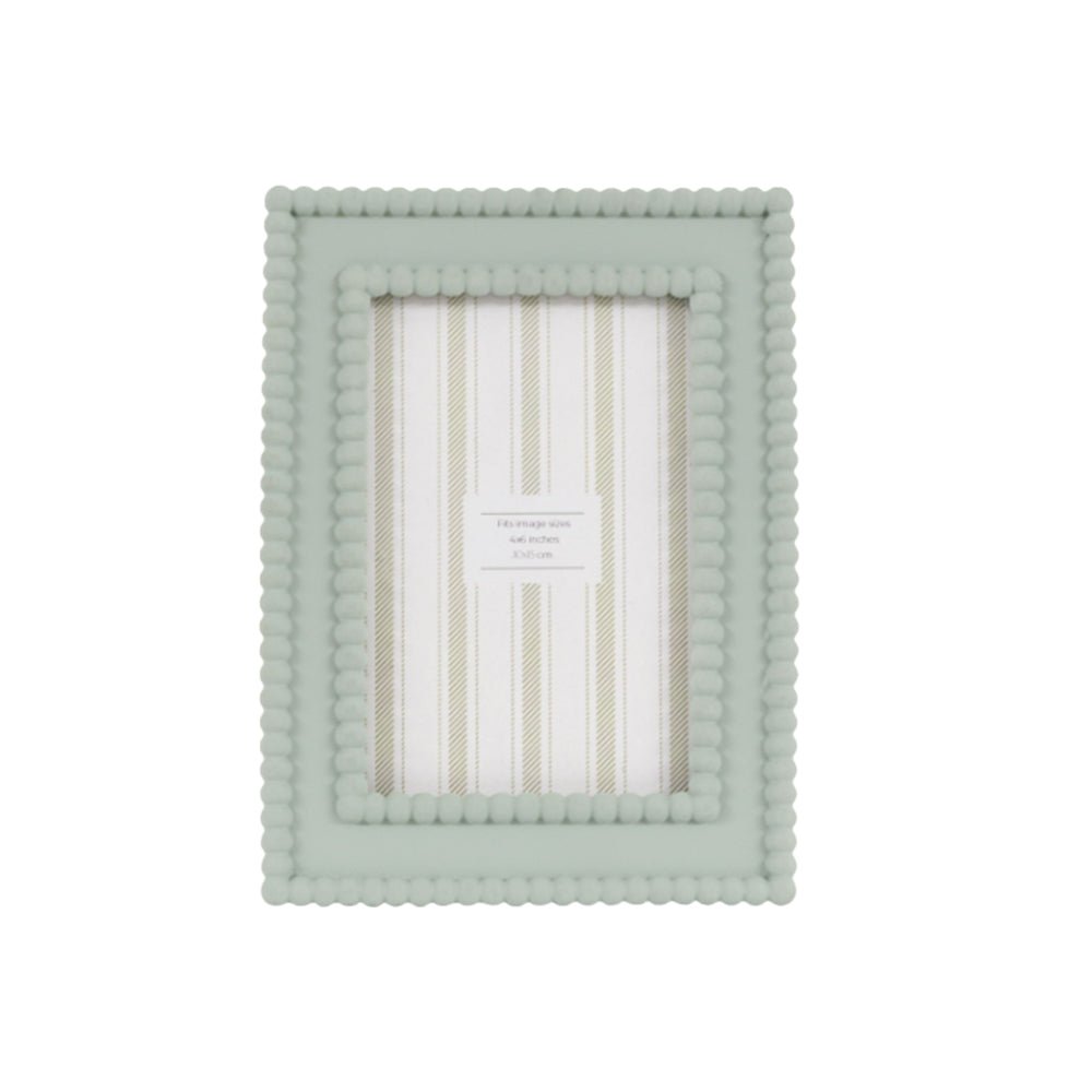 Cove Beaded Photo Frame, Sage 6 x 4"