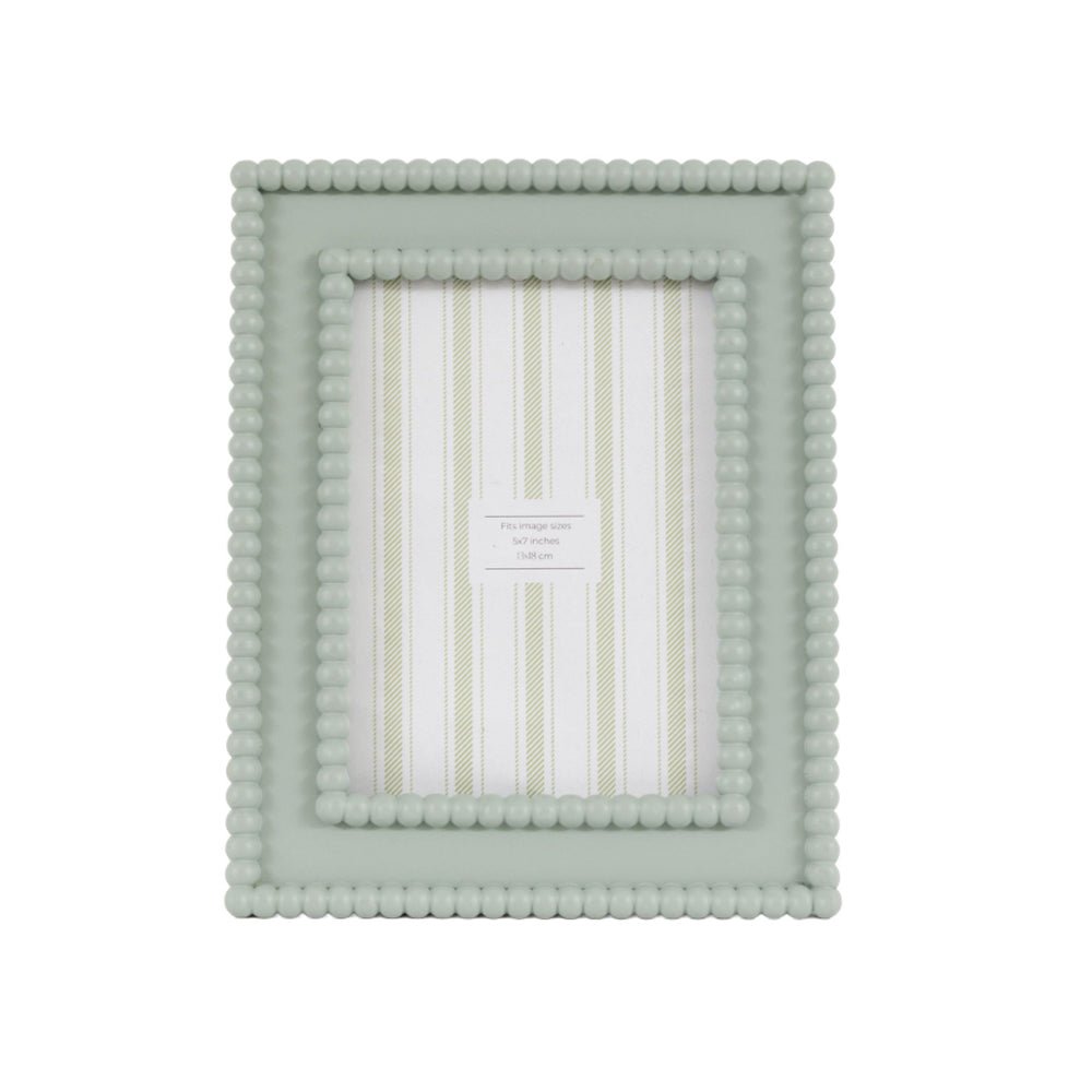 Cove Beaded Photo Frame, Sage 7 x 5"