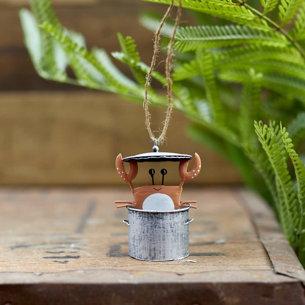 Crab hiding in a Pot Decoration