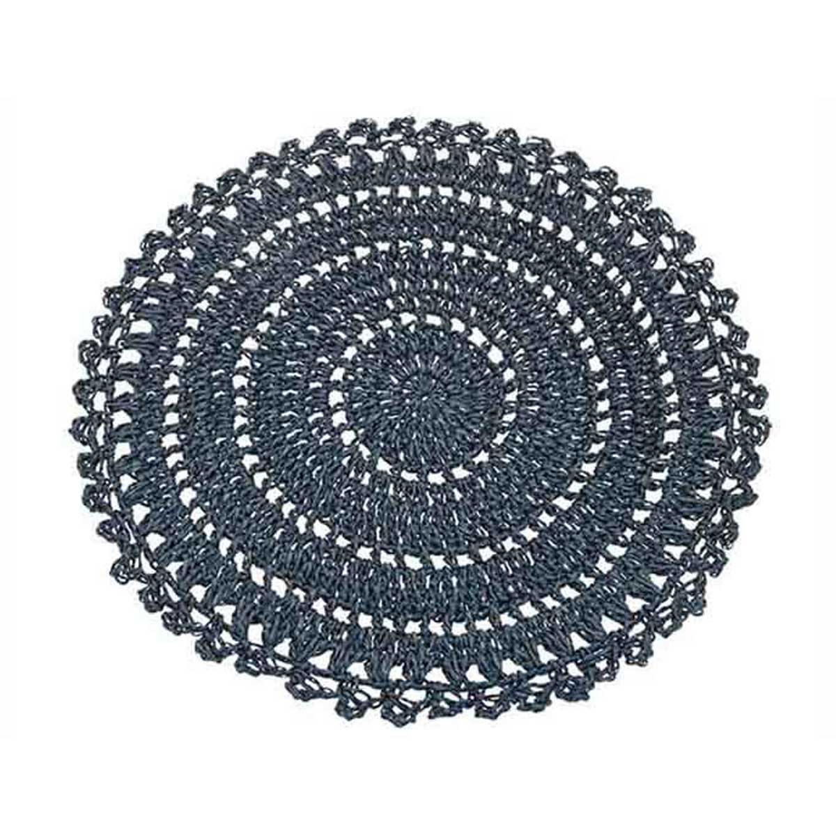 Crochet Placemat Ink Blue