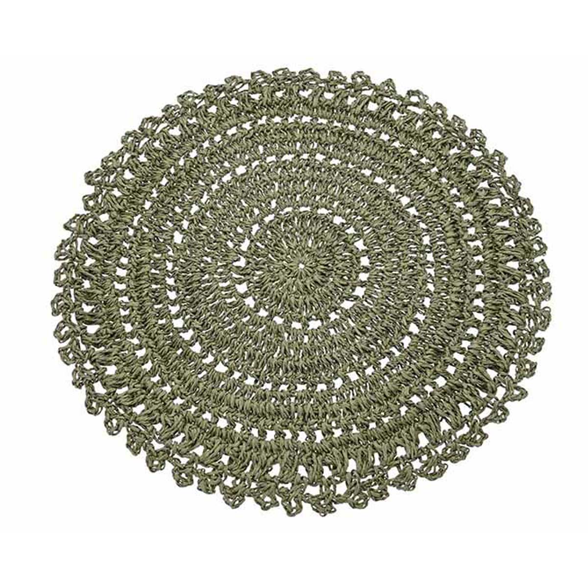 Crochet Placemat Olive