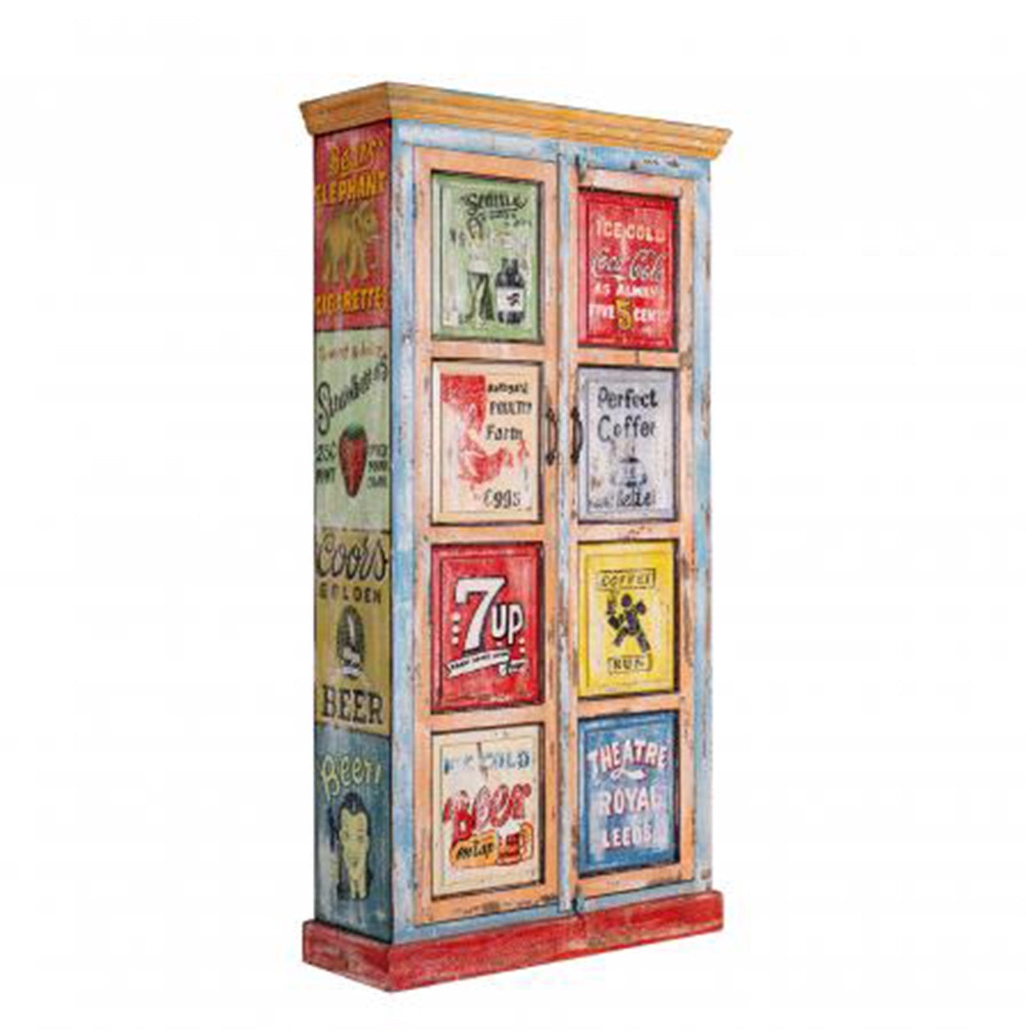 Curated - Vintage Style Hand Painted Tall Cupboard