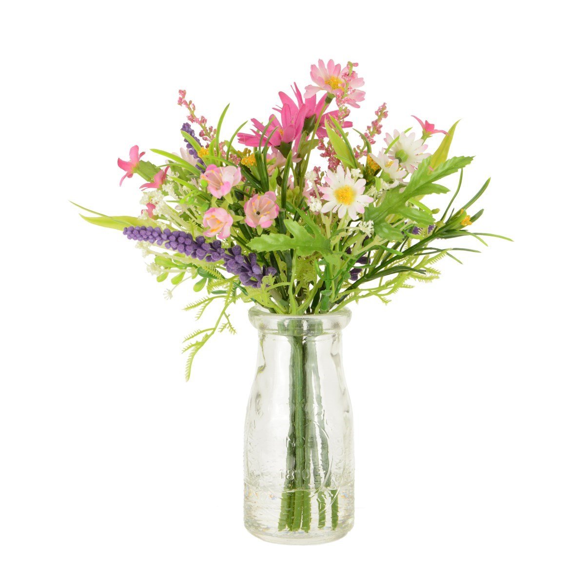 Daisy and Blossom in a Milk Bottle