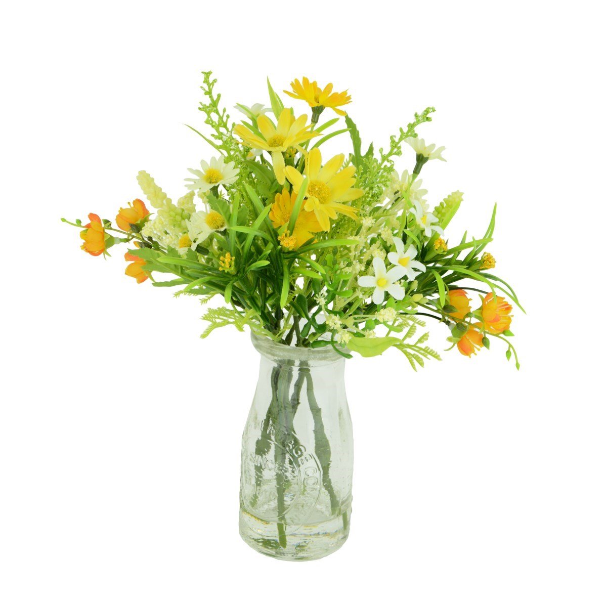 Daisy and Blossom in a Milk Bottle, Yellow