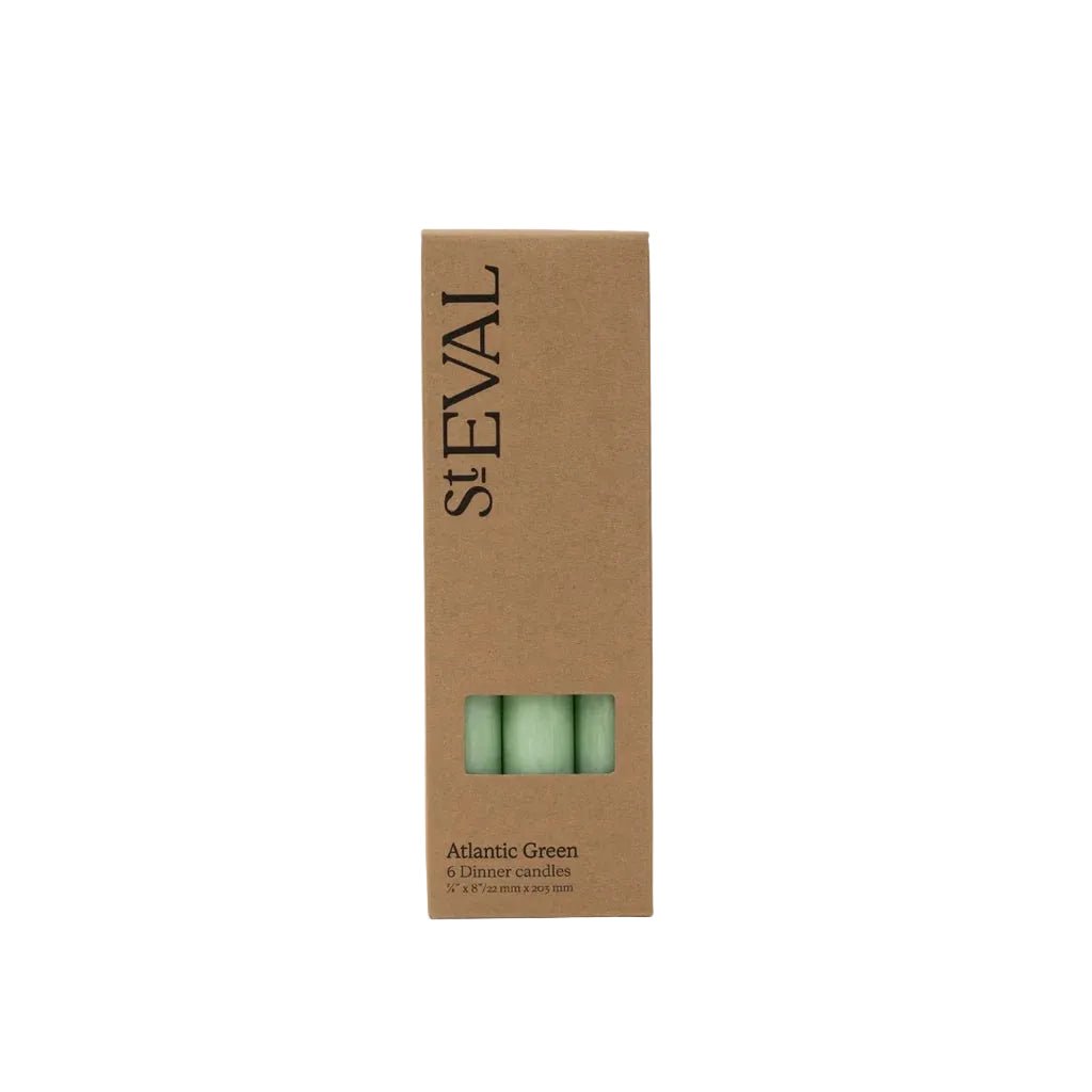 Dinner Candles, Pack of 6, Atlantic Green - Angela Reed - 