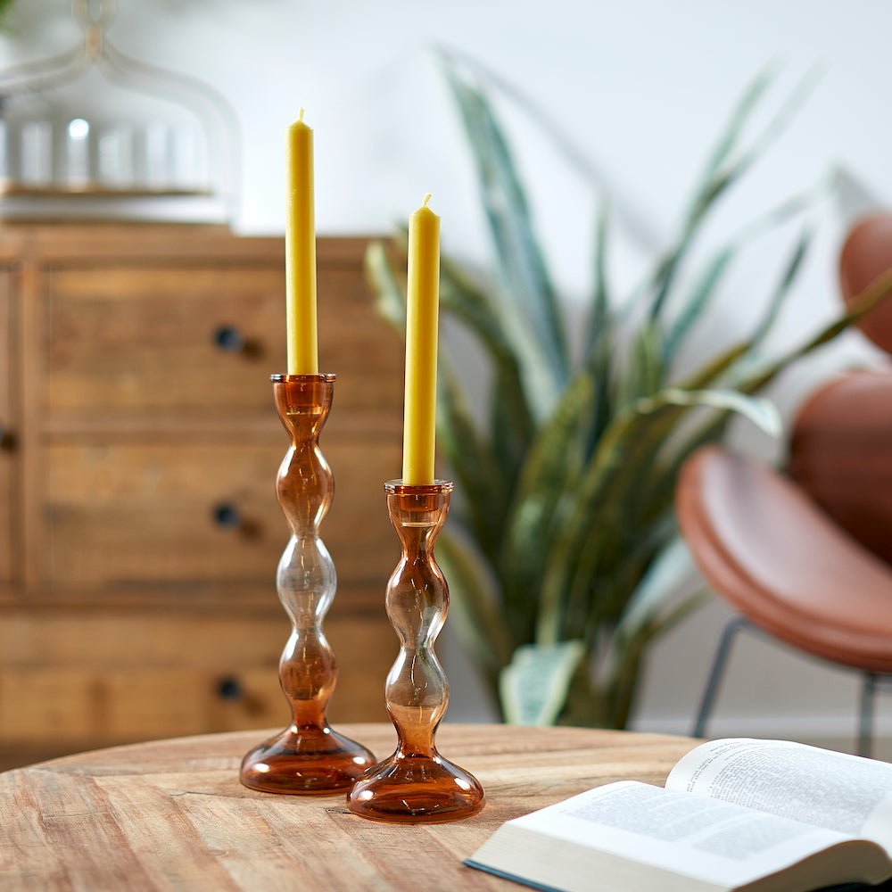 Dinner Candles, Pack of 6, Ochre