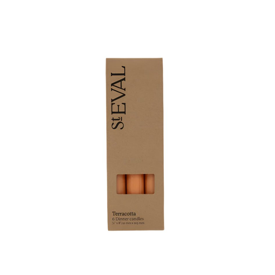 Dinner Candles, Pack of 6, Terracotta - Angela Reed - 