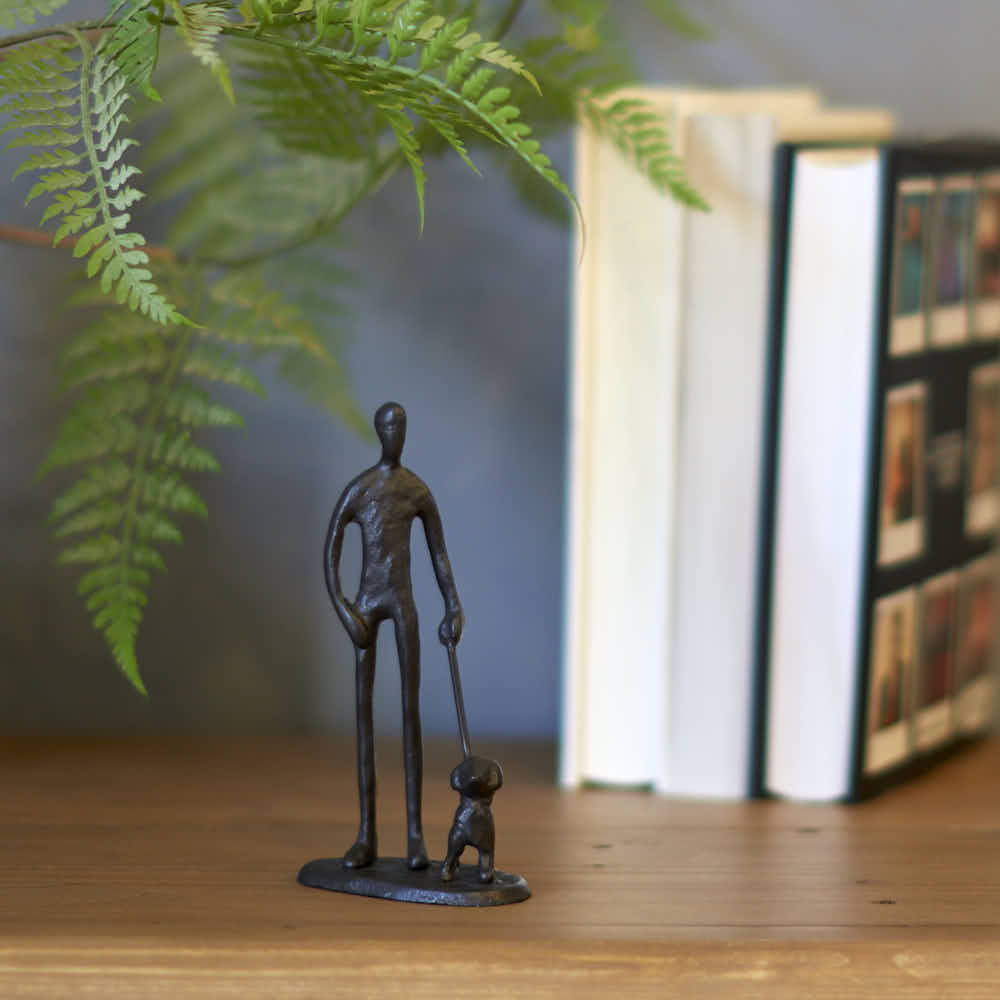 Dog Walker Sculpture