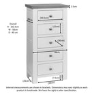 Dorset 5 Drawer Tall Chest - Angela Reed - 