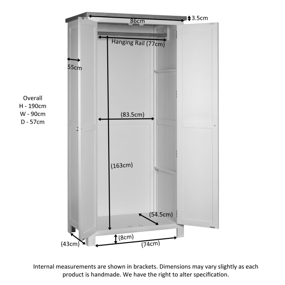 Dorset Double All Hanging Wardrobe - Angela Reed - 