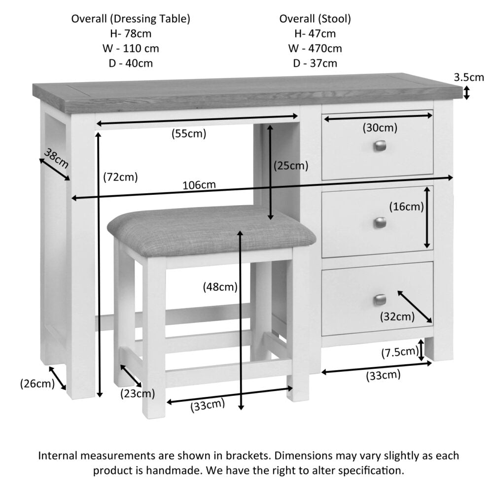 Dorset Dressing Table and Stool - Angela Reed - 
