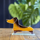 Douglas The Dachshund Glass Ornament - Angela Reed - 