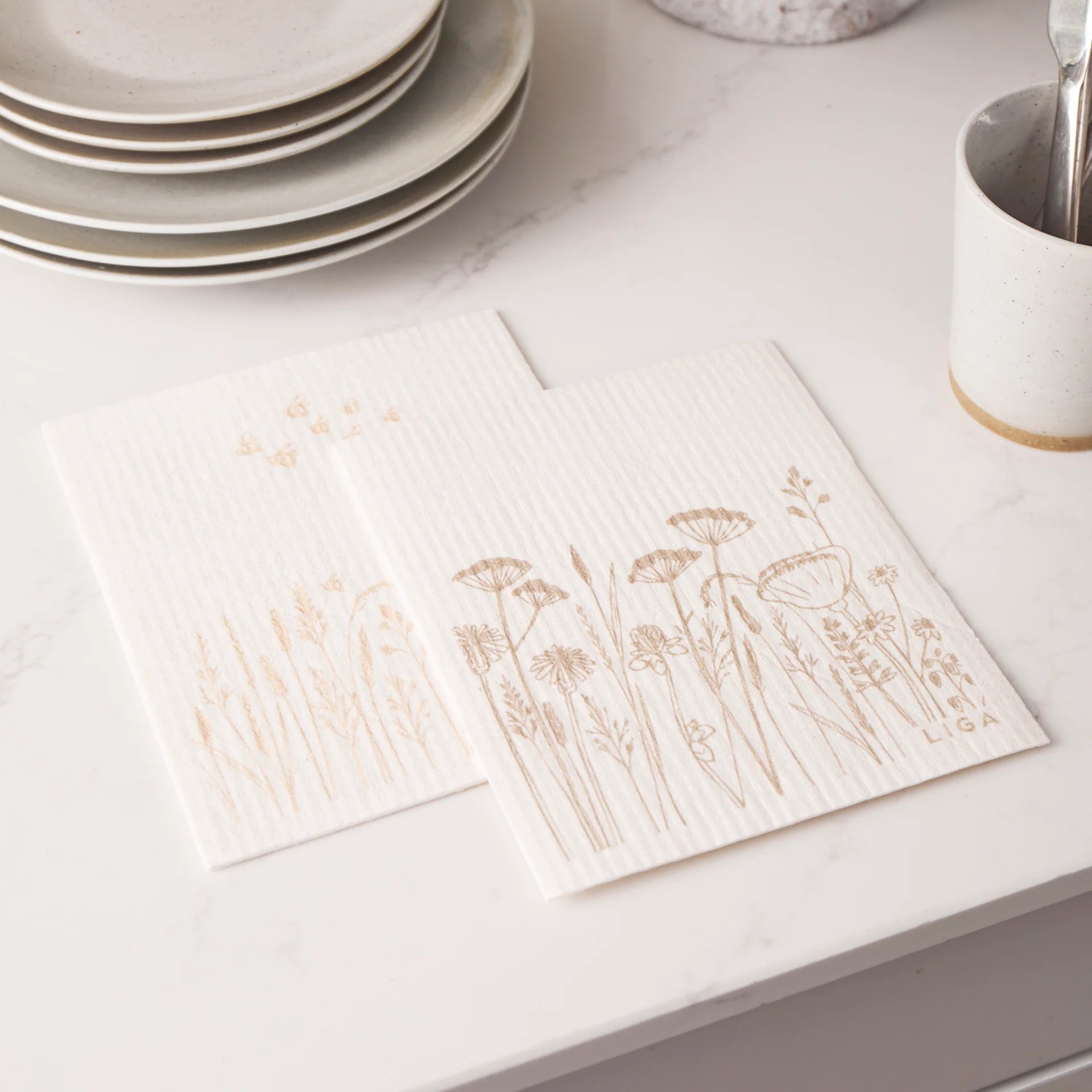 Eco Dishcloths Flowers and Grasses