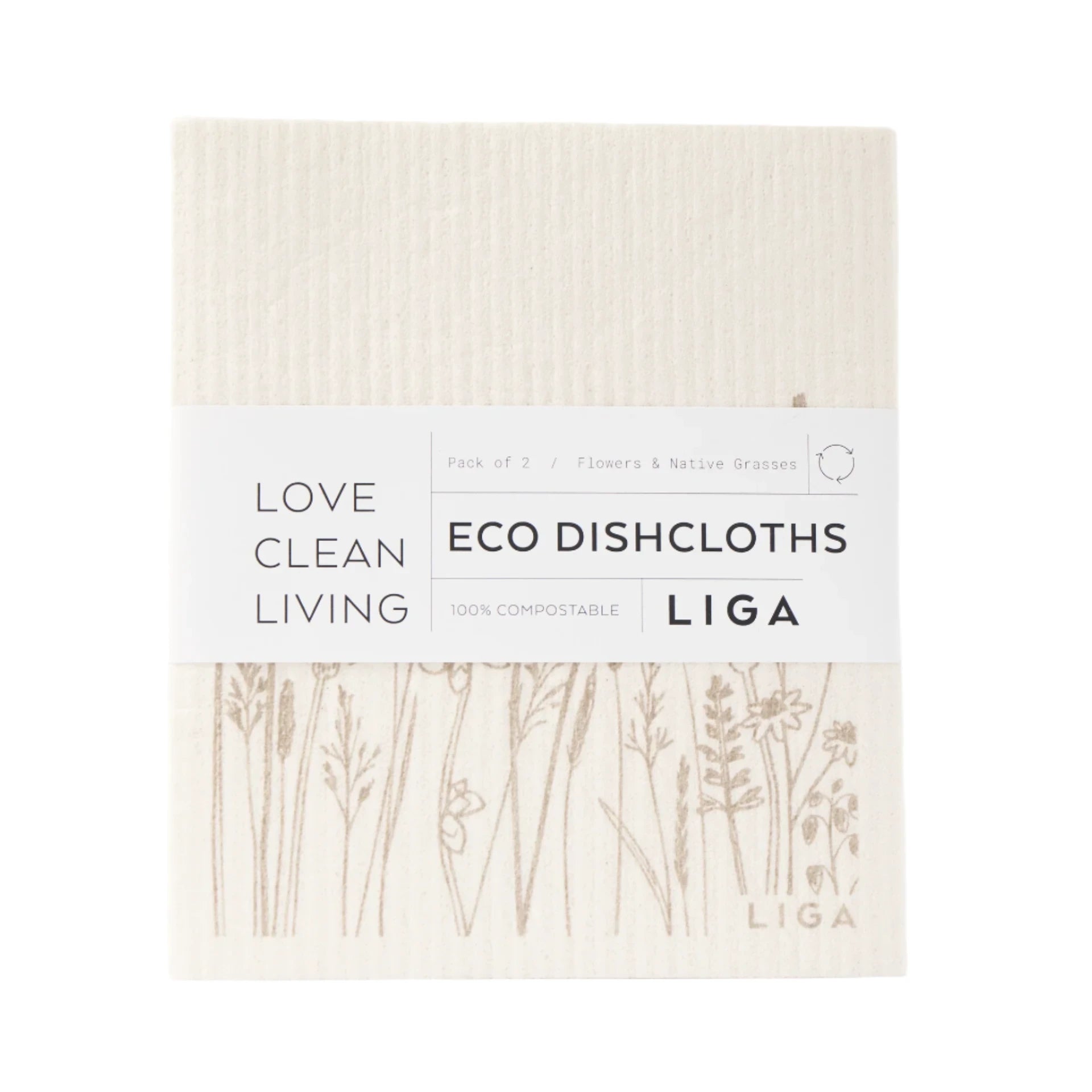 Eco Dishcloths Flowers and Grasses