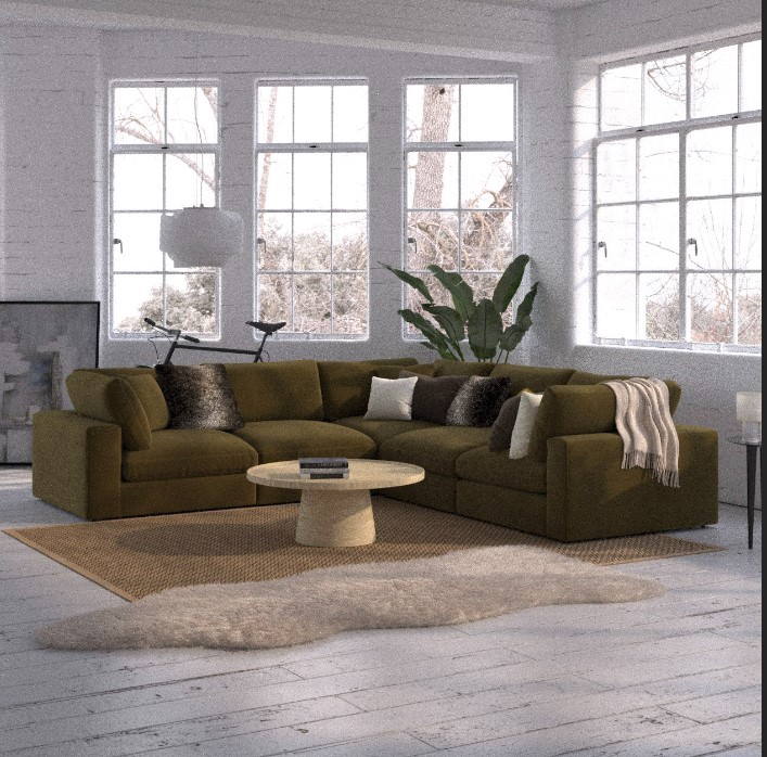 Eden 4 Seat Corner Sofa Manolo Mist,Manolo Seaspray,Manolo Dusk,Manolo Wheat