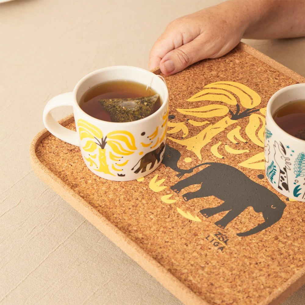 Elephant & Bananas Cork Tray - Angela Reed - 