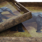 Elephant Decorative Set of 2 Nesting Trays