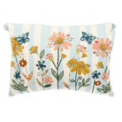 Embroidered Cosmos Cushion