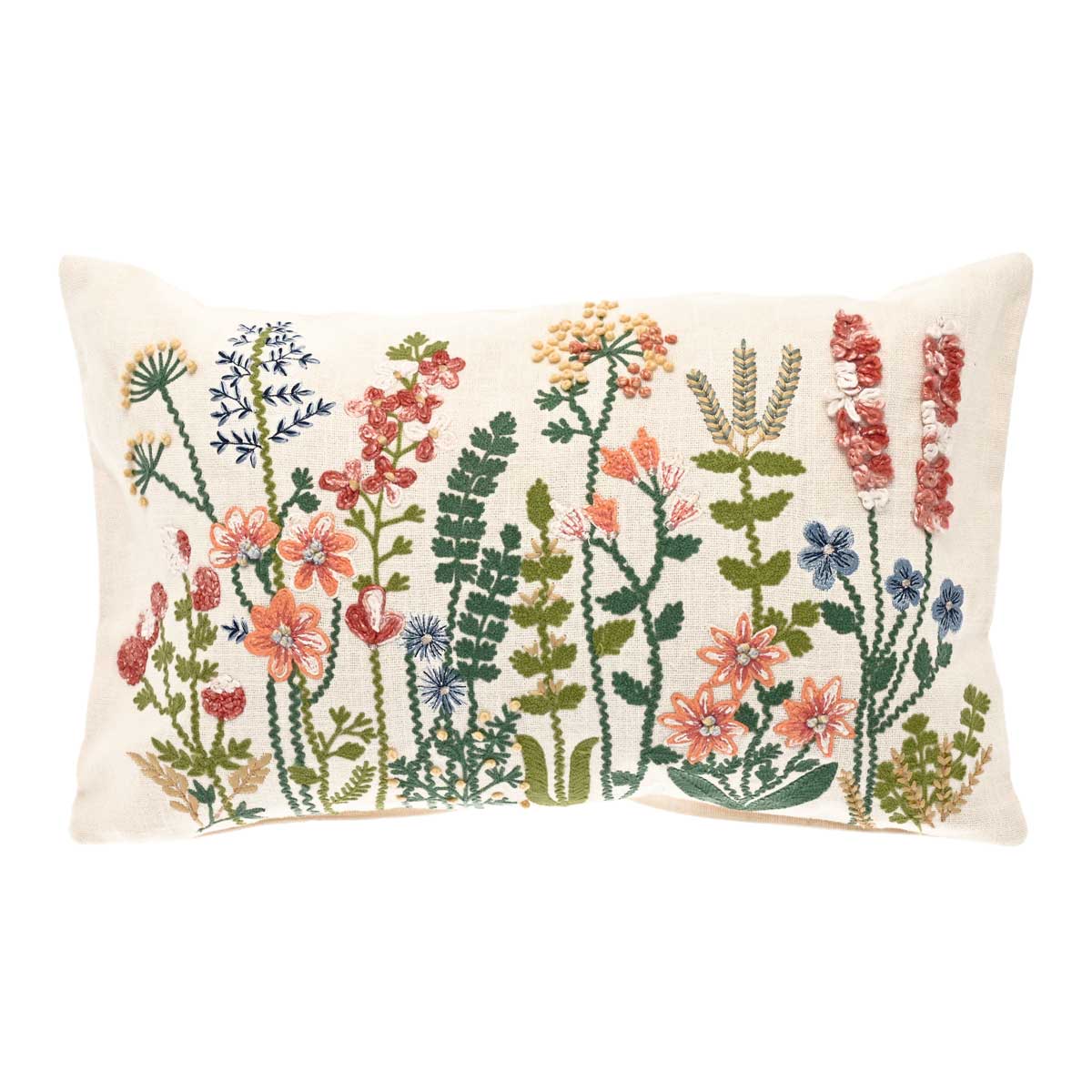 Embroidered Summertime Cushion