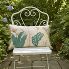 Embroidered Tropical Flowers Cushion