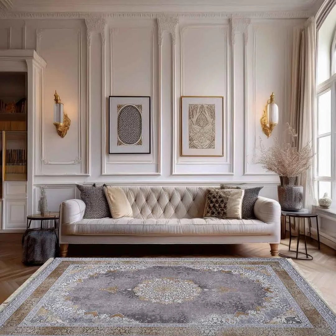 Emerald and Gold Persian Rug - Angela Reed - 