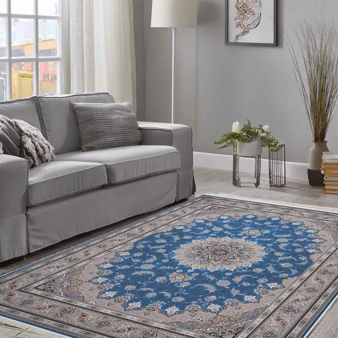 Emerald Persian Mahan Blue Rug - Angela Reed - 
