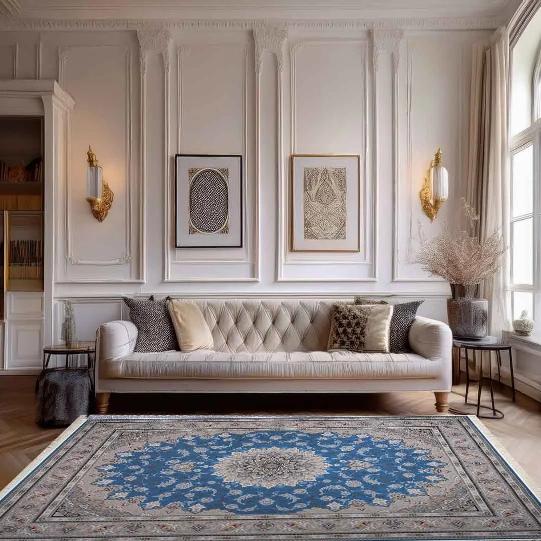 Emerald Persian Mahan Blue Rug - Angela Reed - 