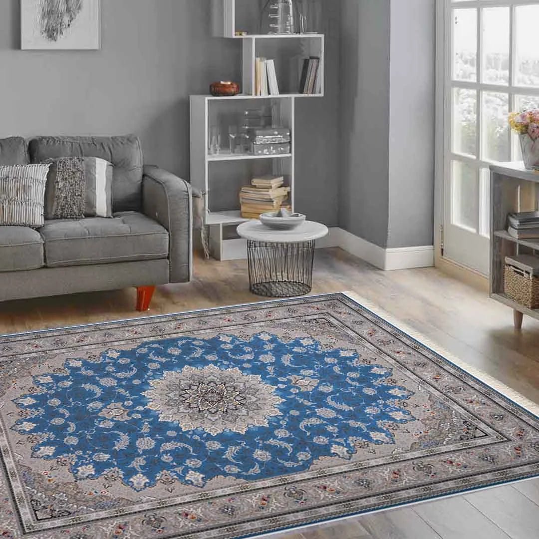 Emerald Persian Mahan Blue Rug - Angela Reed - 