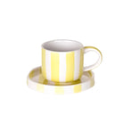Espresso Striped Cups, Beach Yellow