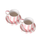 Espresso Striped Cups, Incanto Rose