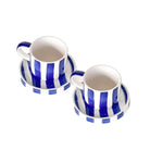 Espresso Striped Cups, Mare Blue