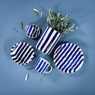 Espresso Striped Cups, Mare Blue